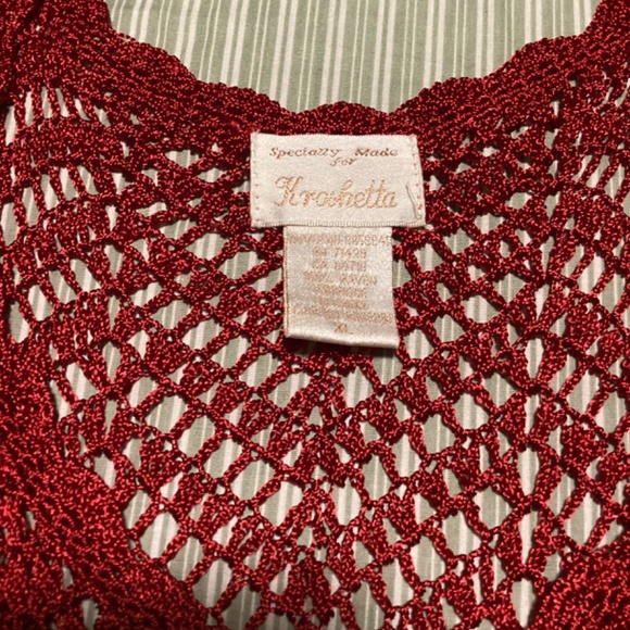 Red Crochet Top - Picture 2 of 3